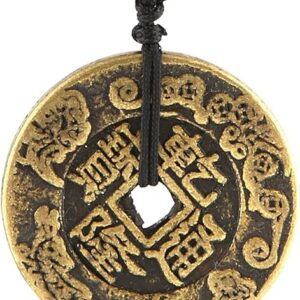 HZMAN Brass Talisman Chinese Feng Shui Coins Pendant Necklaces for Wealth and Success (Chien - lung)