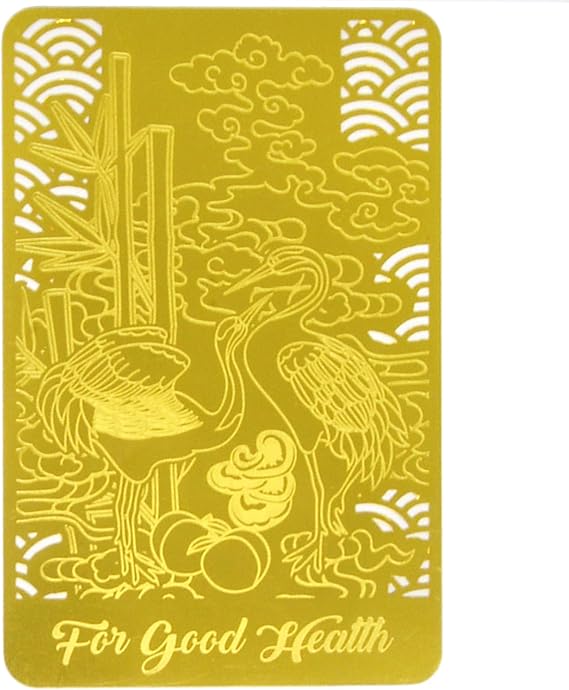 Feng Shui Good Health Talisman Gold Card Harmony &Balance Peace Amulet Wealth Porsperity Success Good Luck Gold Card (gold) W5422 - Image 4