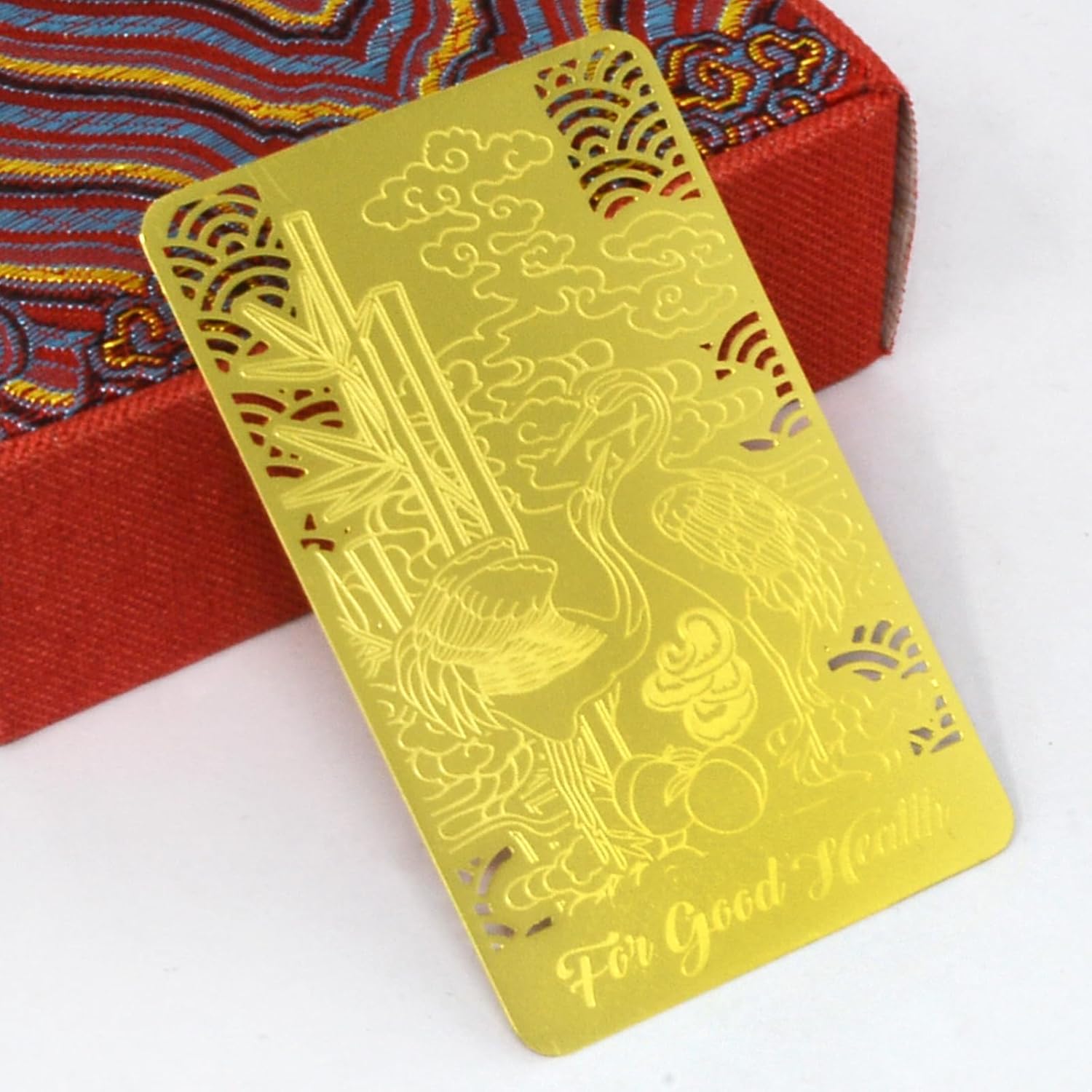 Feng Shui Good Health Talisman Gold Card Harmony &Balance Peace Amulet Wealth Porsperity Success Good Luck Gold Card (gold) W5422 - Image 2